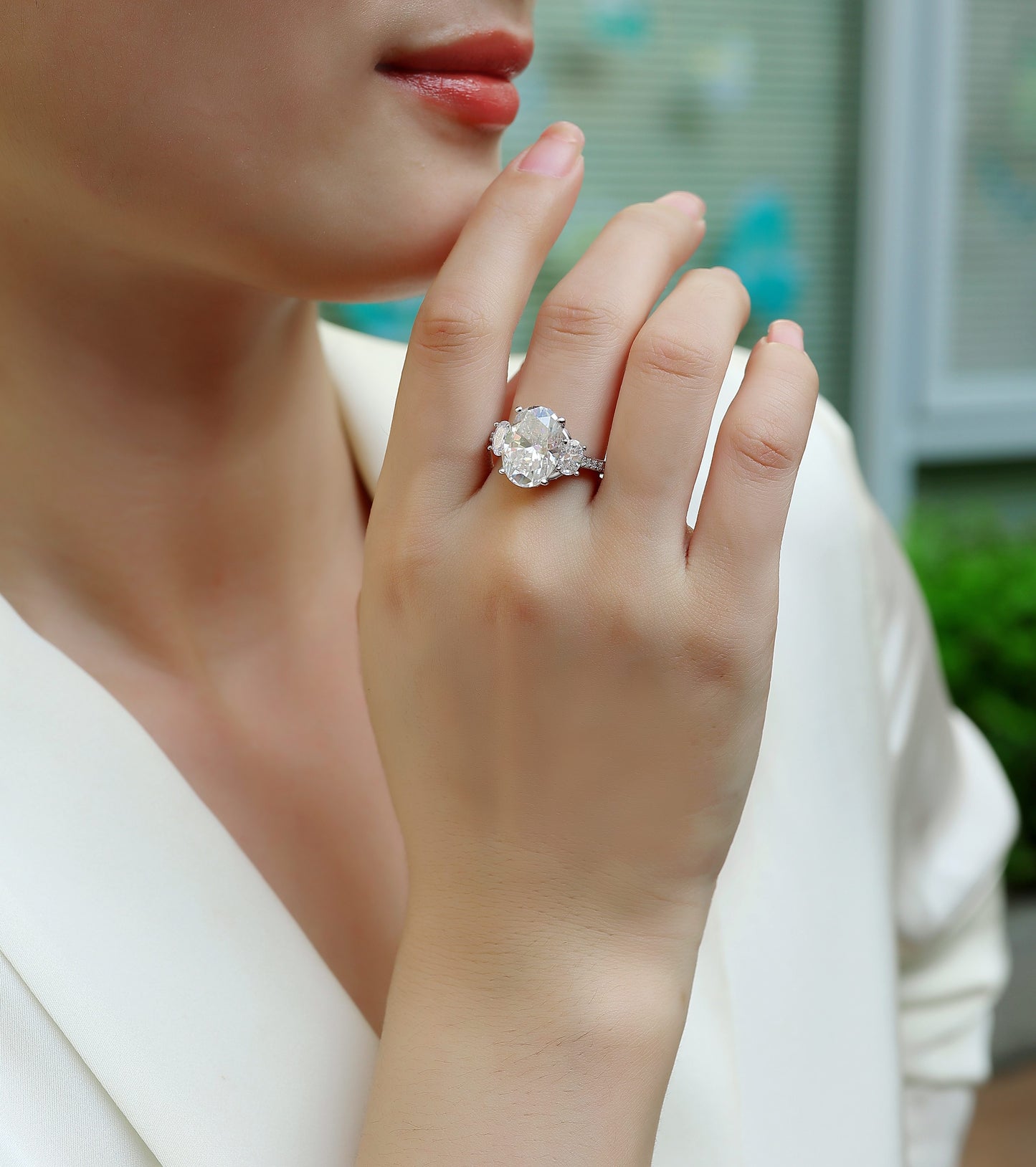 1Crown Of Radiance - A Fashionable And Luxurious Jewelry Accessory Set With Moissanite S925 Sterling Silver And Platinum-plated Diamond Prohibit TikTok sales