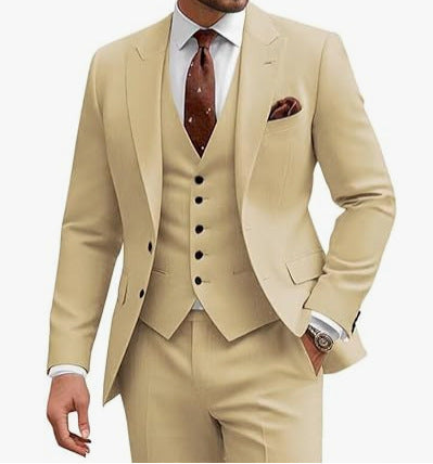 Men's Casual Business Wedding Three-piece Suit