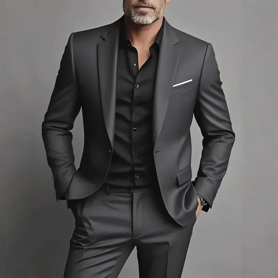 Men's Suit Set Slim Fit Casual Two-piece Suit