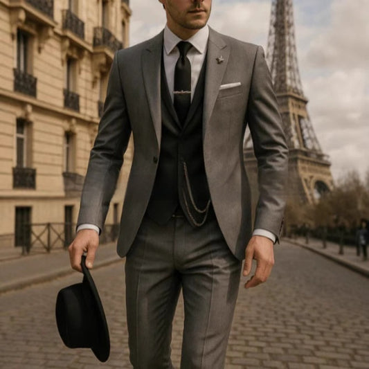 Men's Large Size Casual Three-piece Set