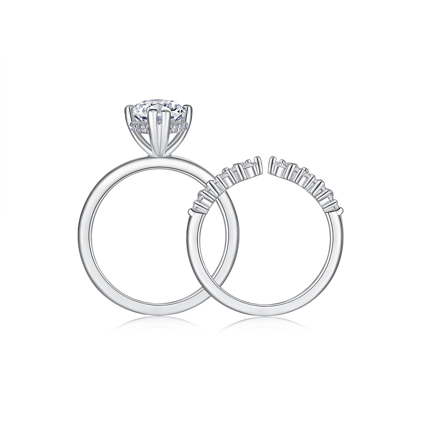 Star Eye Ring - Set With Top-quality Moissanite S925 In Silver And Platinum-plated, This Wedding Ring Can Be Inspected With A Diamond Pen